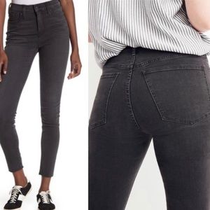 Madewell 10” High Riser Black Denim Skinny Jean